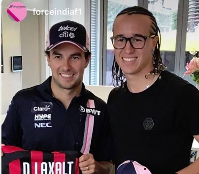 Diego Laxalt, centrocampista del Milan e Sergio Prez . Instagram